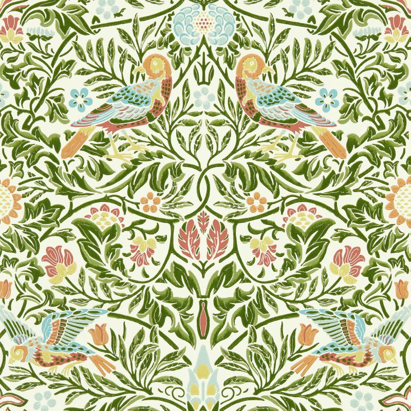 Morris & Co. Bird Boughs Green Wallpaper - Timeless Elegance