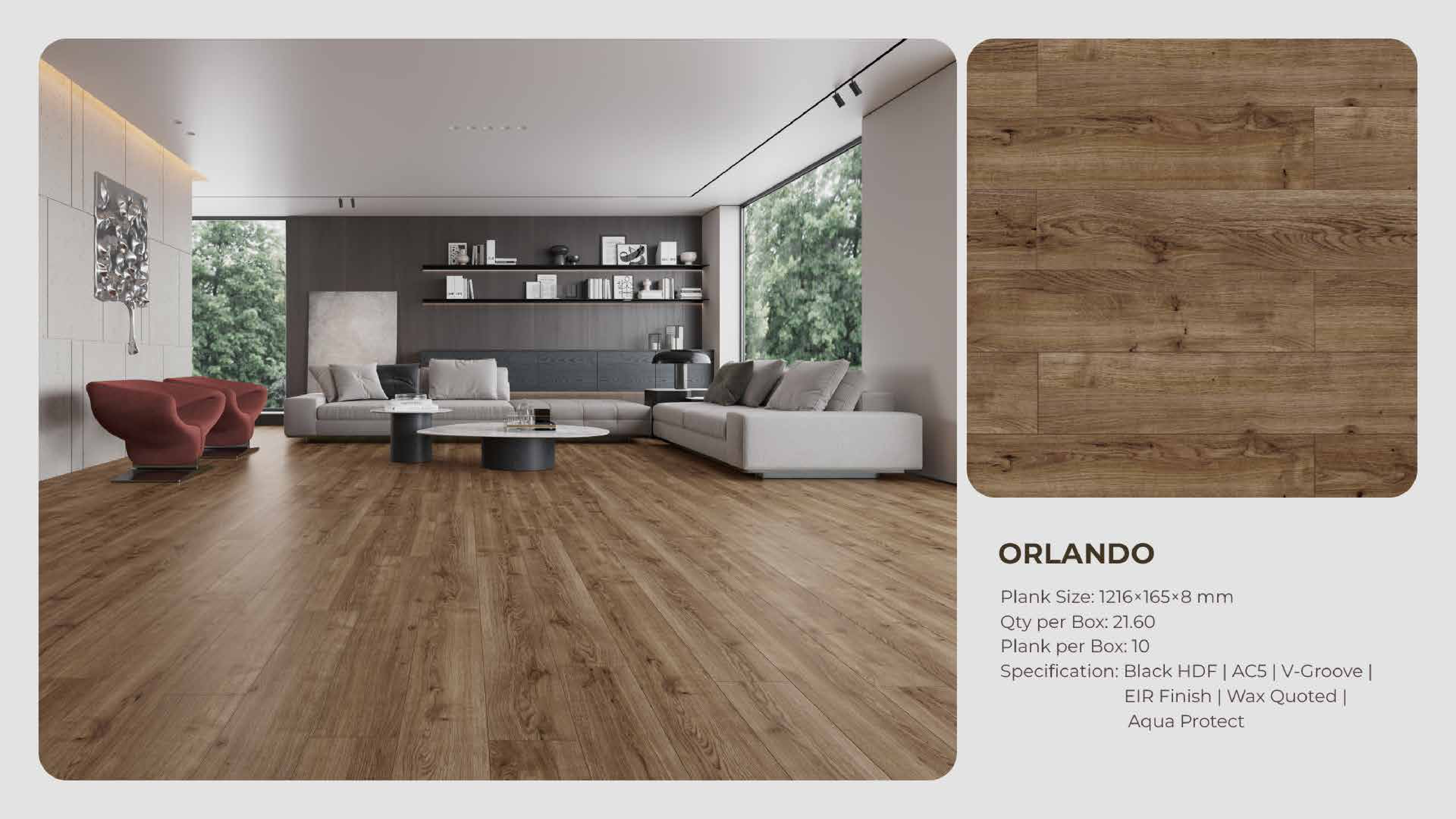 1216x165x8mm Oranlando Farsh Laminate Flooring