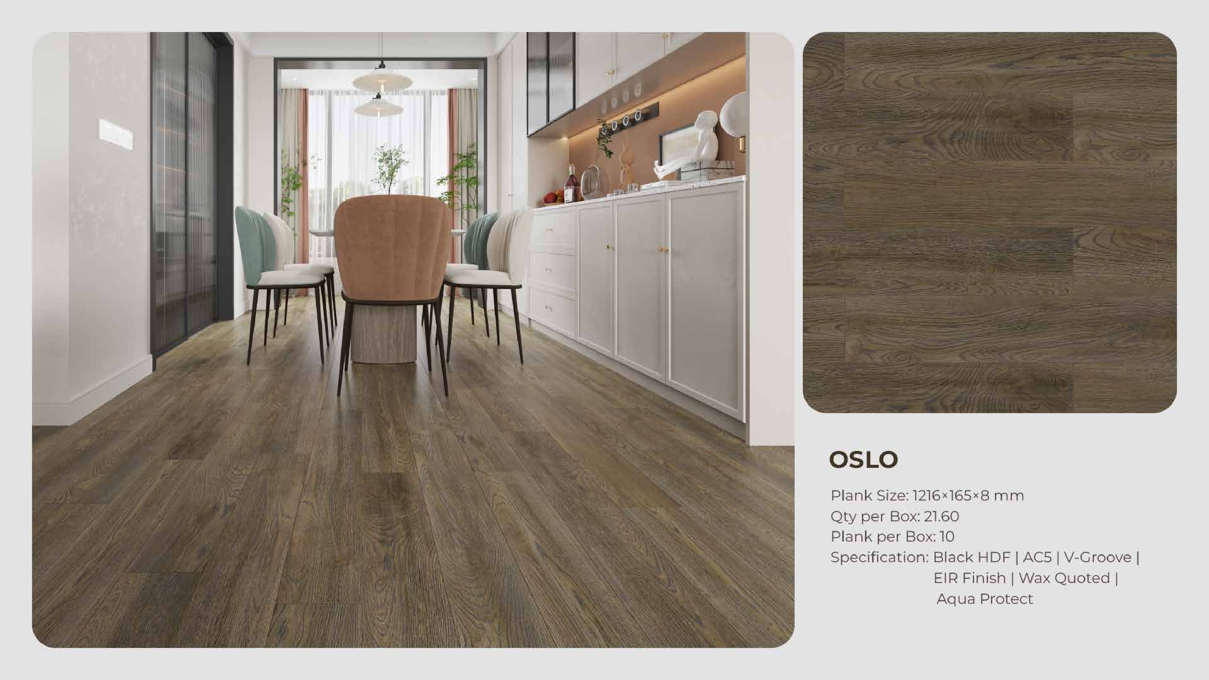 1216x165x8mm Oslo Farsh Laminate Flooring