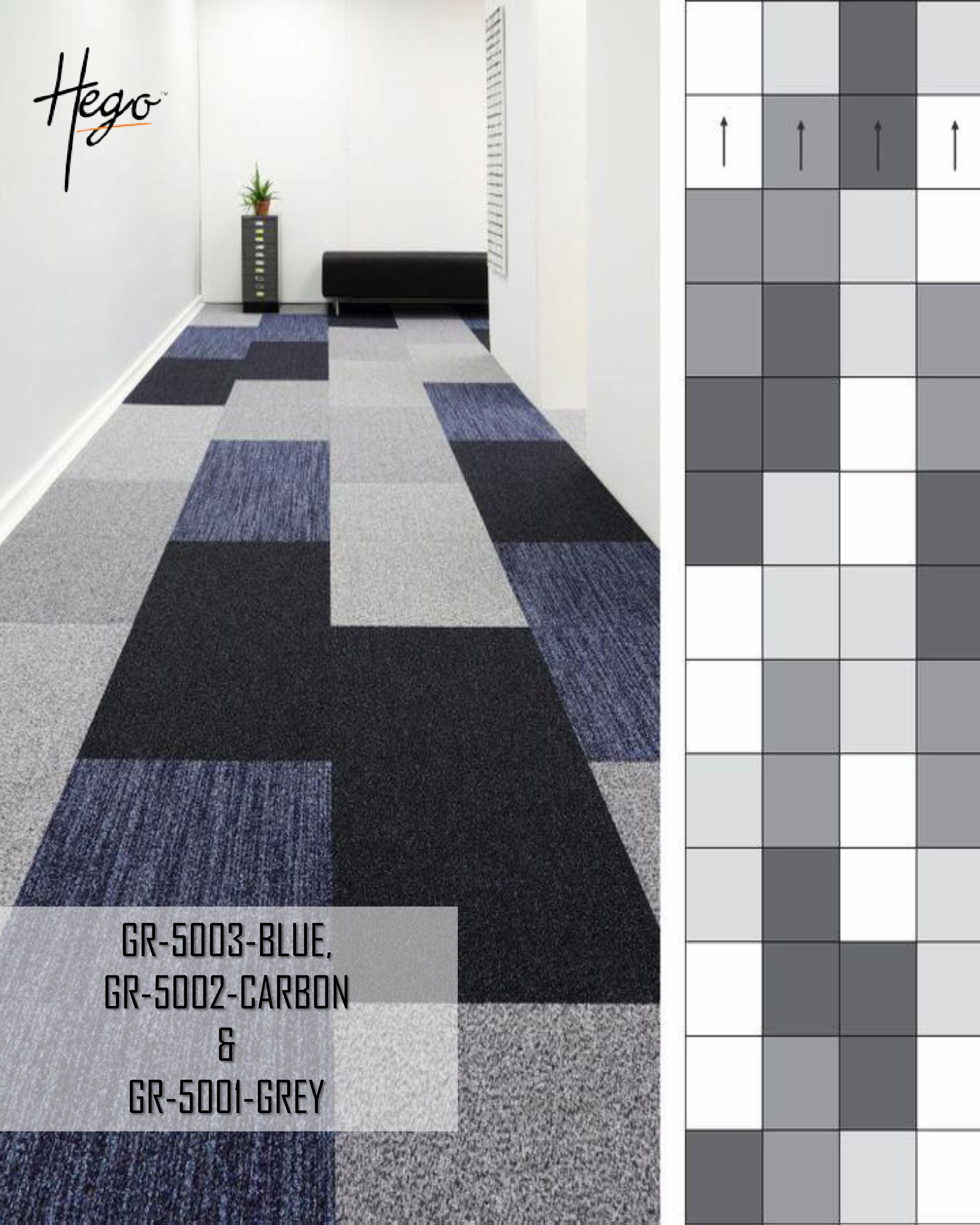 Gravity Carpet Tile GR-5003-Blue, 5002-Carbon, 5001-Grey