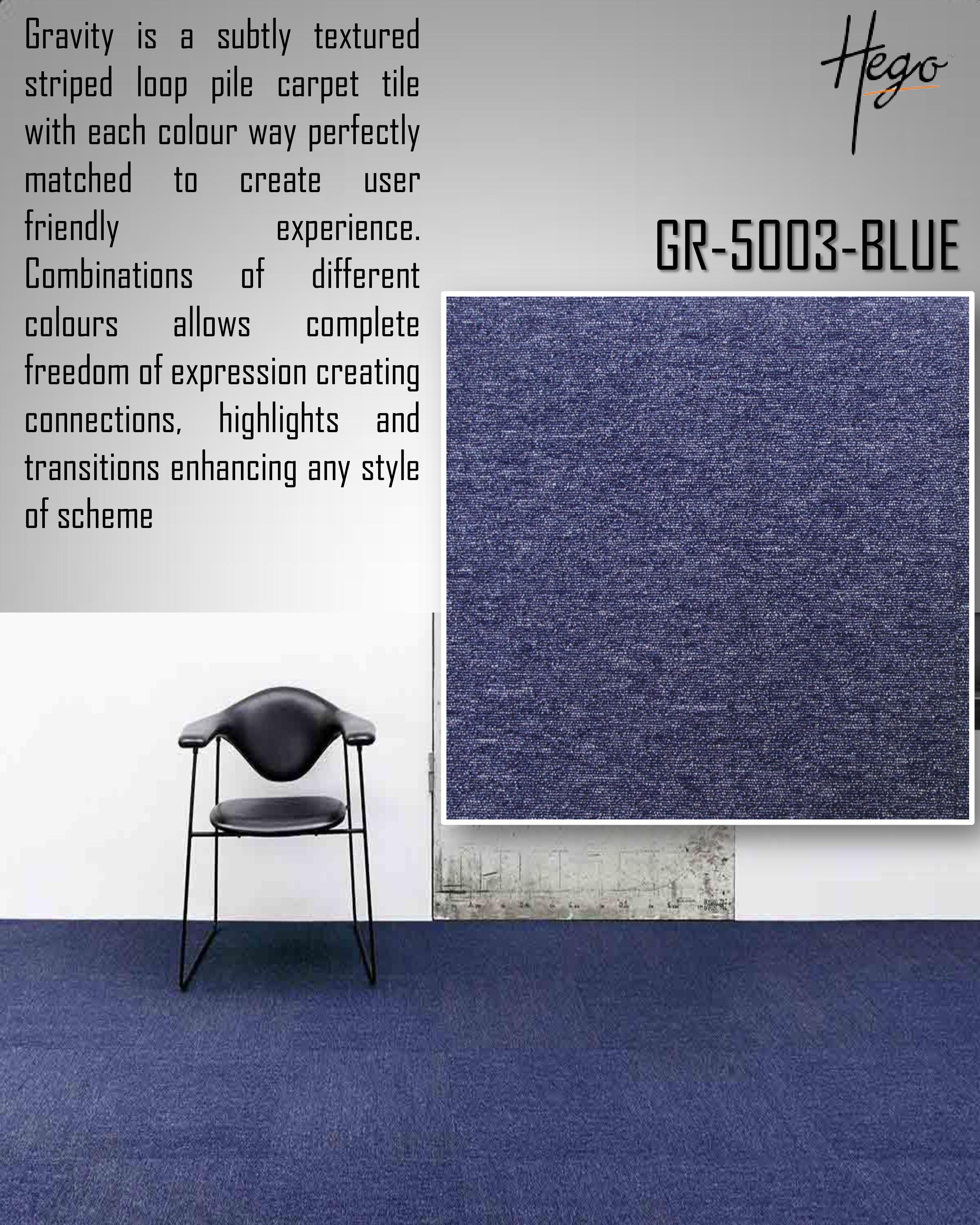 Gravity Carpet Tile GR-5003-Blue | Durable Floor Covering