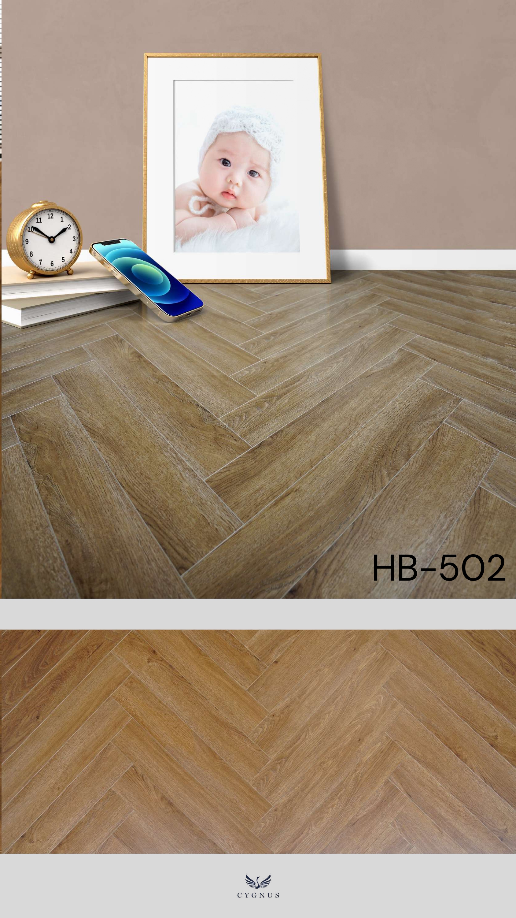 HB-502 WS Harbour Herringbone Laminate Flooring - Durable & Stylish