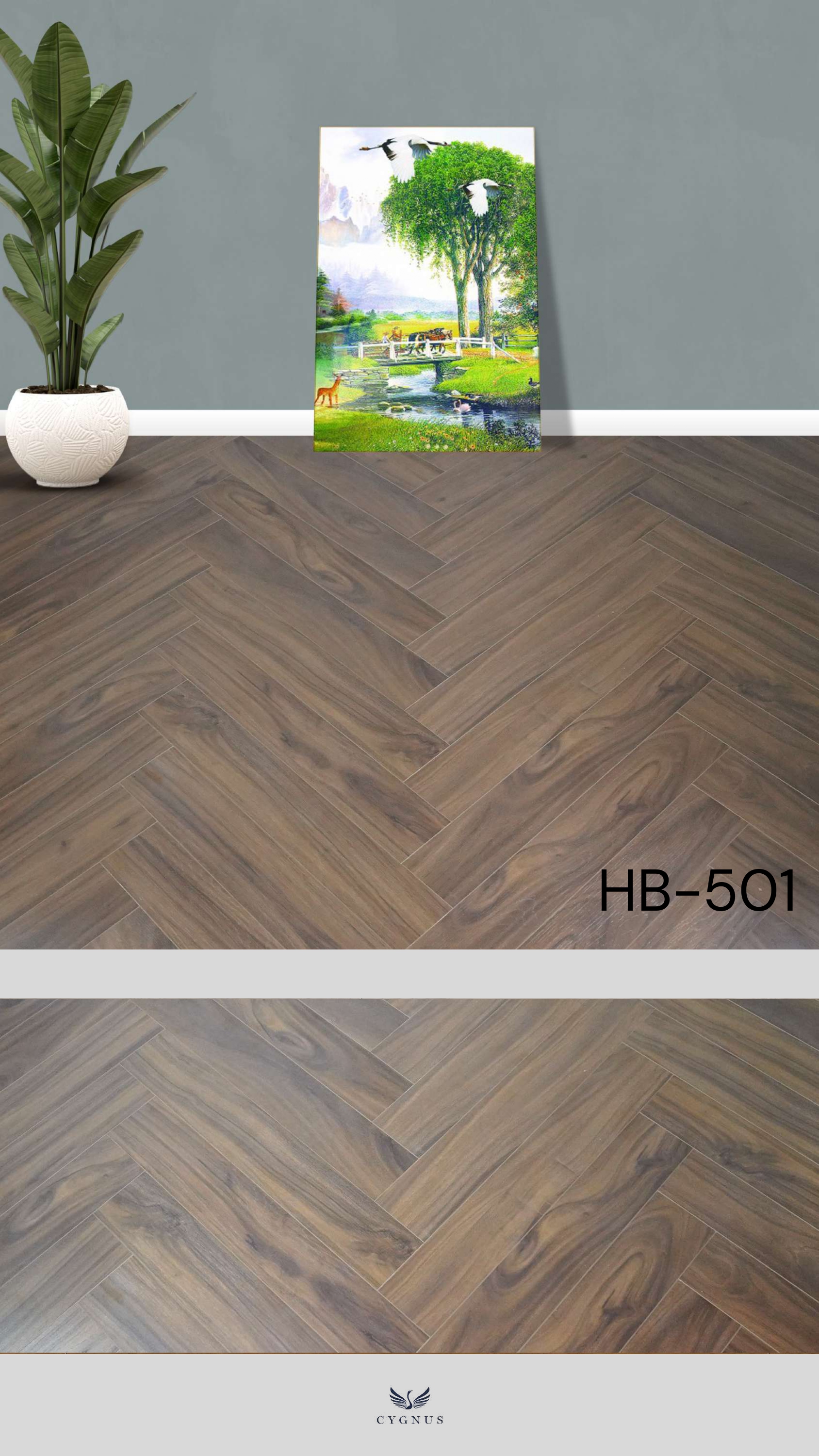 HB-501 WS Harbour Herringbone Laminate Flooring - Durable & Stylish