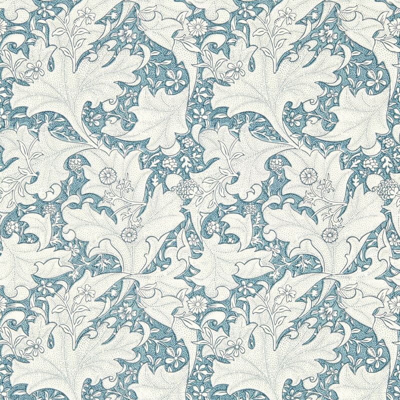 Morris & Co. Wallflower Wallpaper in Woad Blue - Elegant Design